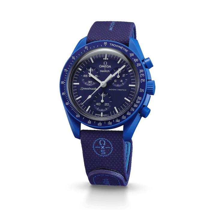 MOONSWATCH AZUL MARINHO/BORRACHA AZUL