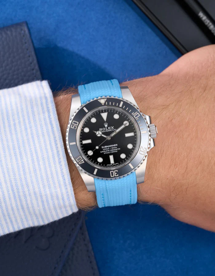 Pulseira de Borracha Curva Premium - Capri Azul