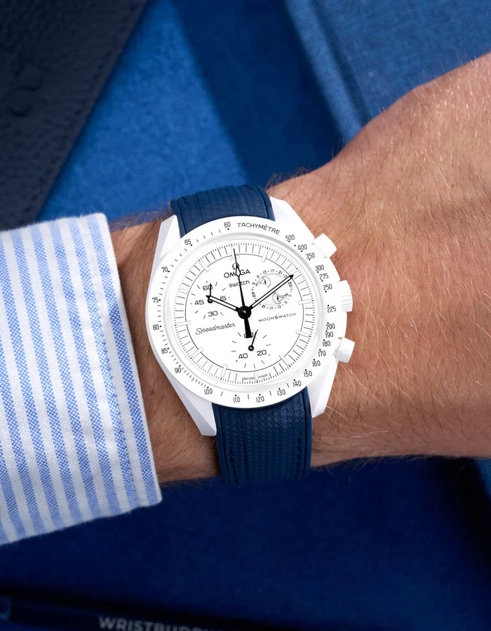 Pulseira de Borracha Curva Premium - Azul
