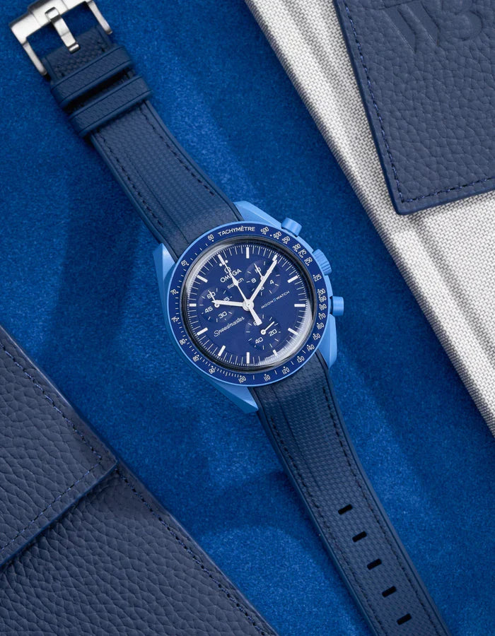 Pulseira de Borracha Curva Premium - Azul