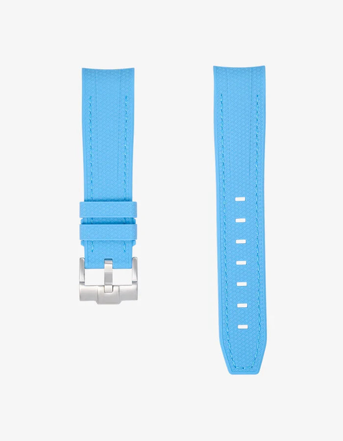 Pulseira de Borracha Curva Premium - Capri Azul