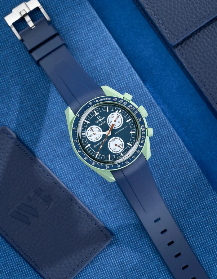 Pulseira de Borracha Curva - Azul