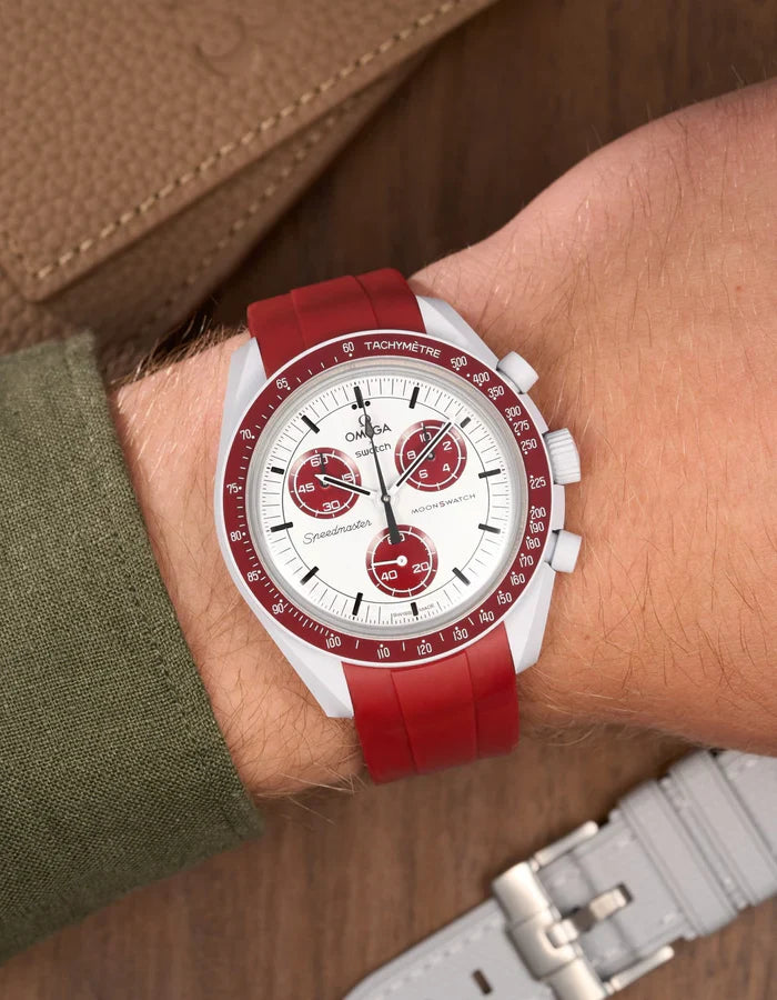 Pulseira de Borracha Curva - Borgonha