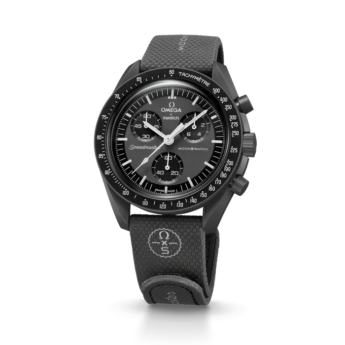 MOONSWATCH BORRACHA CINZA ESCURO/PRETO