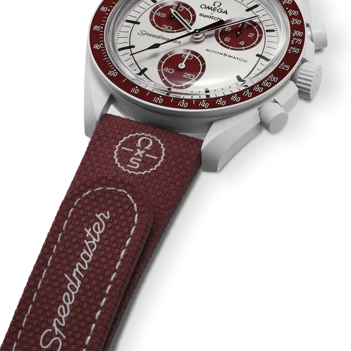 MOONSWATCH BORDEAUX/CINZA BORRACHA CLARO