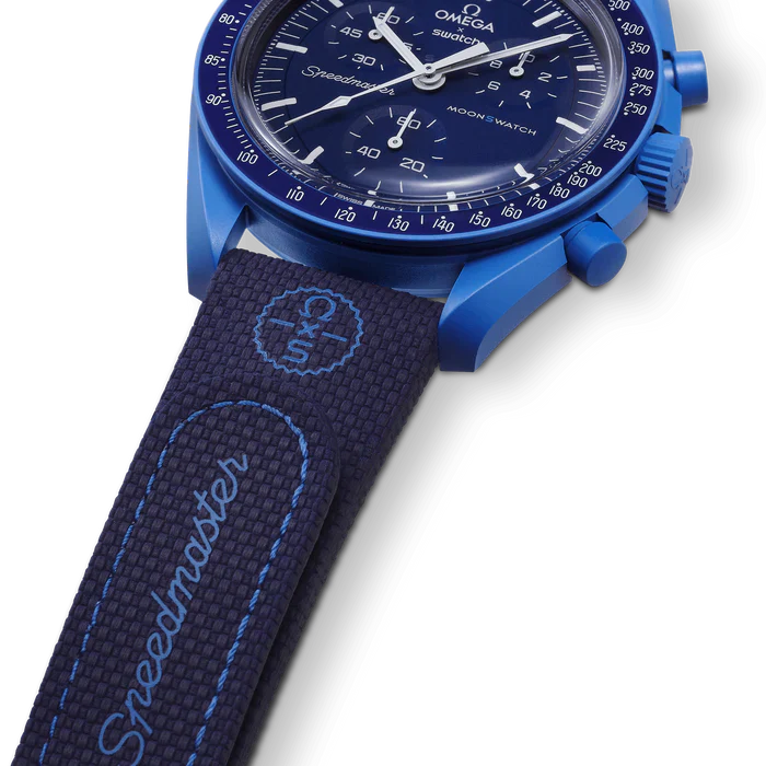 MOONSWATCH AZUL MARINHO/BORRACHA AZUL