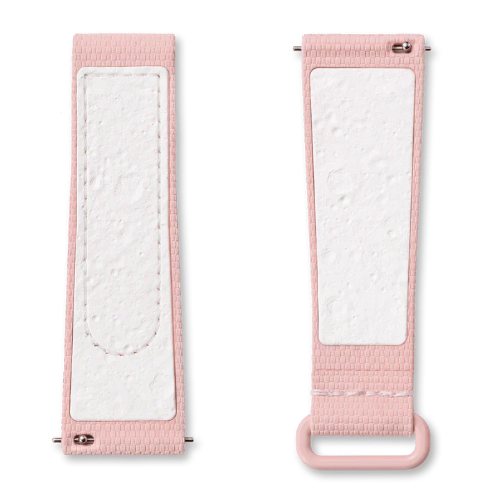 MOONSWATCH DE BORRACHA ROSA/BRANCA