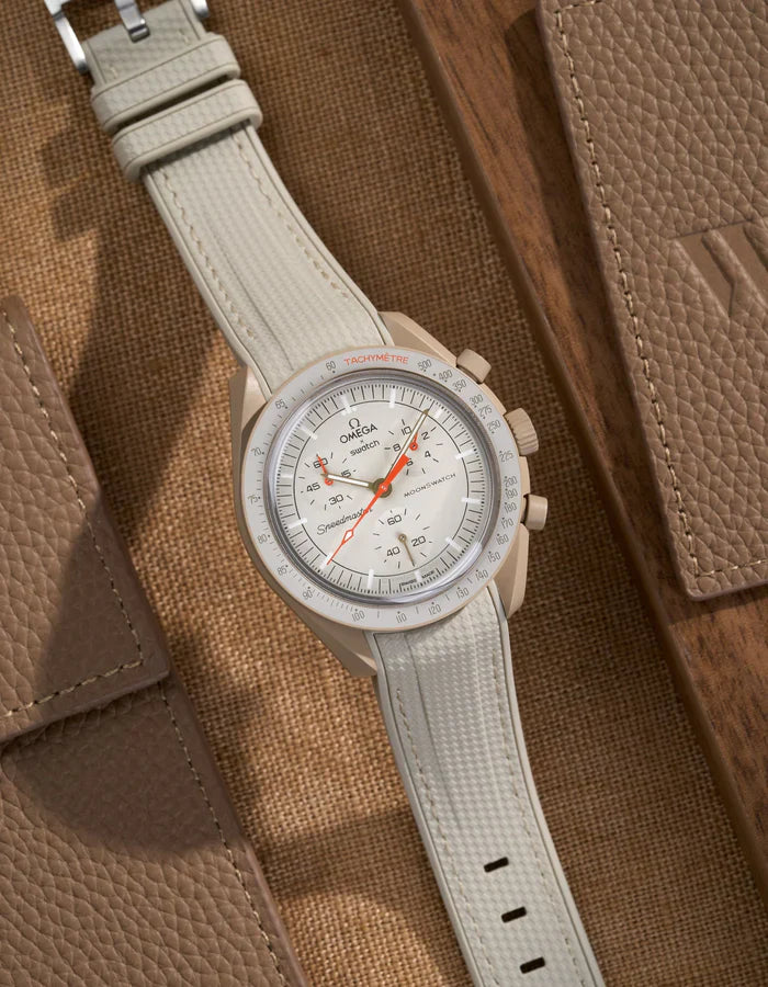 Pulseira de Borracha Curva Premium - Bege