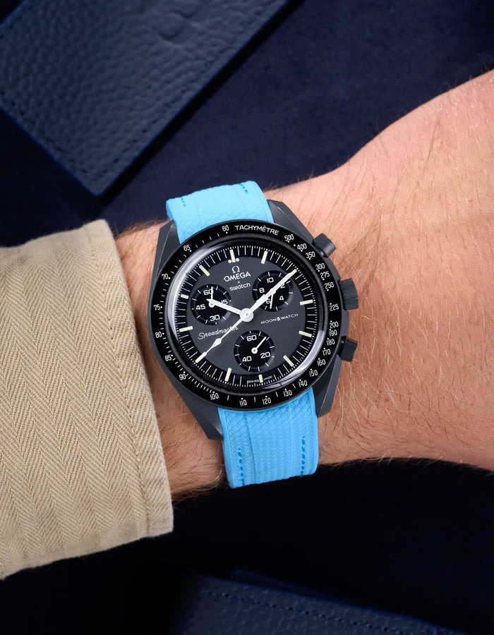 Pulseira de Borracha Curva Premium - Capri Azul