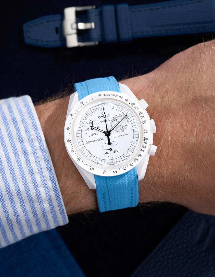 Pulseira de Borracha Curva Premium - Capri Azul