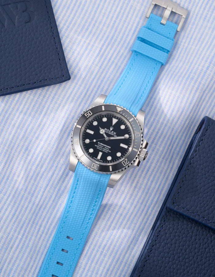 Pulseira de Borracha Curva Premium - Capri Azul