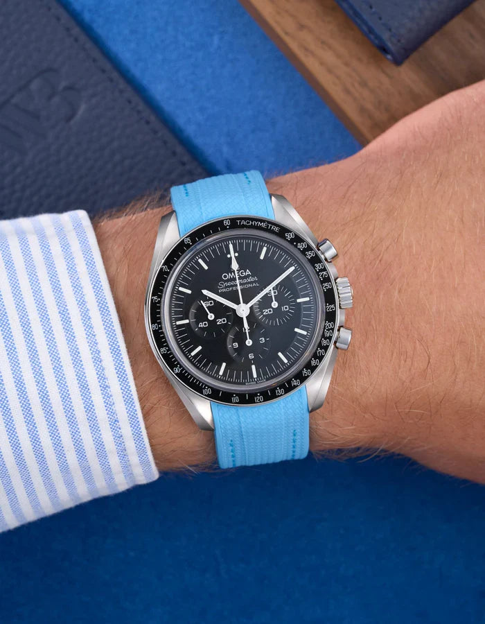 Pulseira de Borracha Curva Premium - Capri Azul