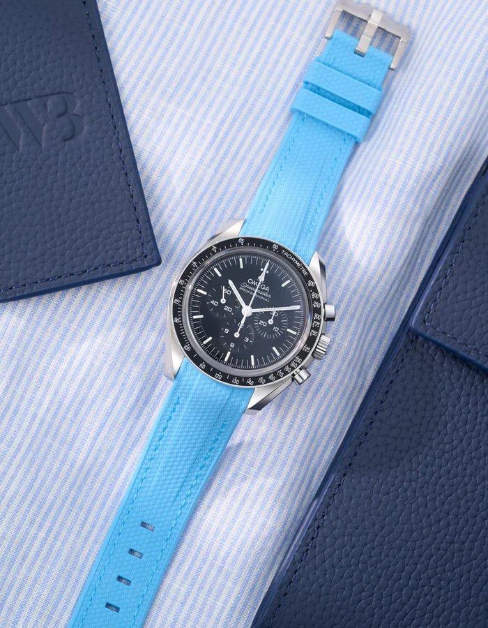 Pulseira de Borracha Curva Premium - Capri Azul