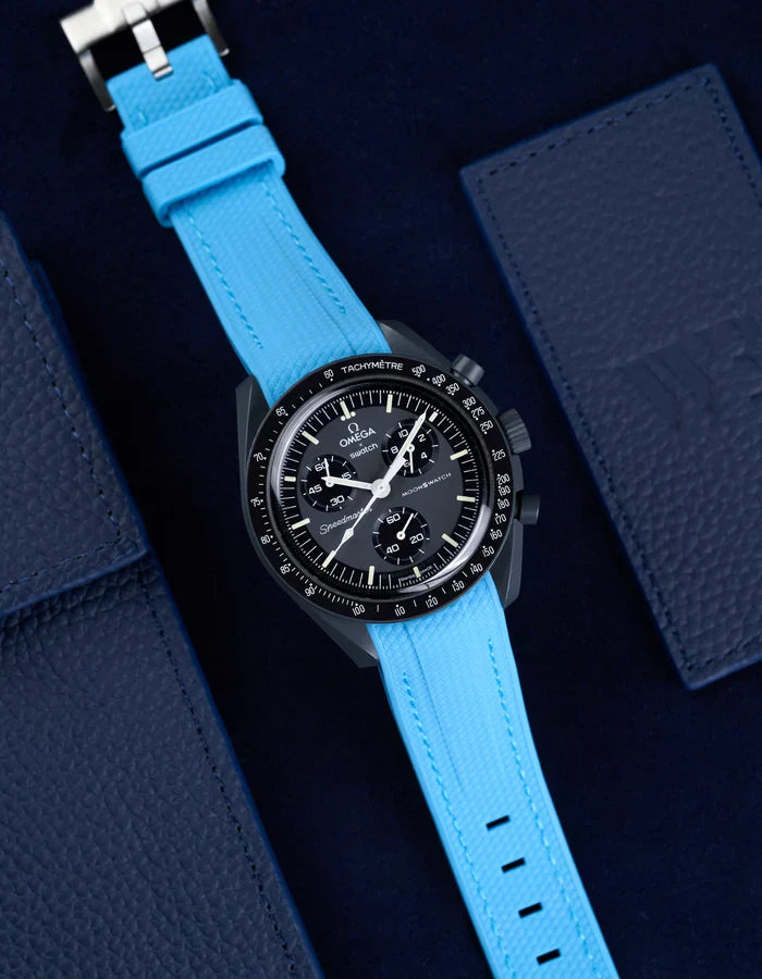 Pulseira de Borracha Curva Premium - Capri Azul