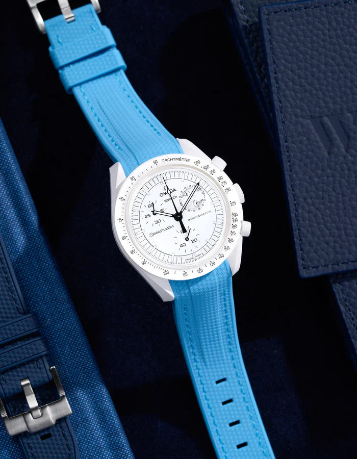 Pulseira de Borracha Curva Premium - Capri Azul