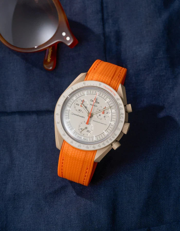 Pulseira de Borracha Curva Premium - Laranja