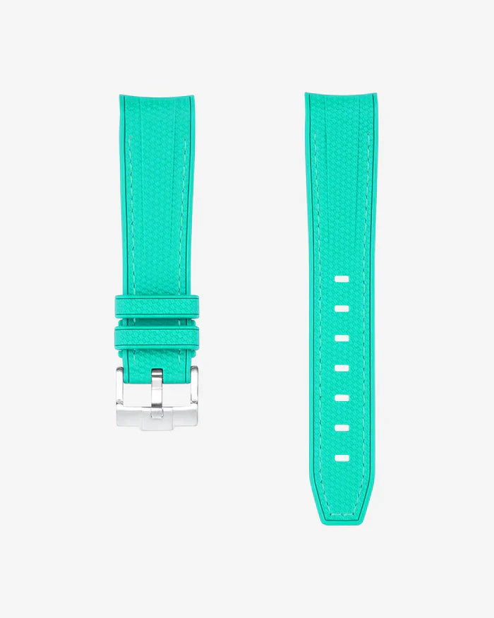 Pulseira de Borracha Curva Premium - Polar Verde Claro