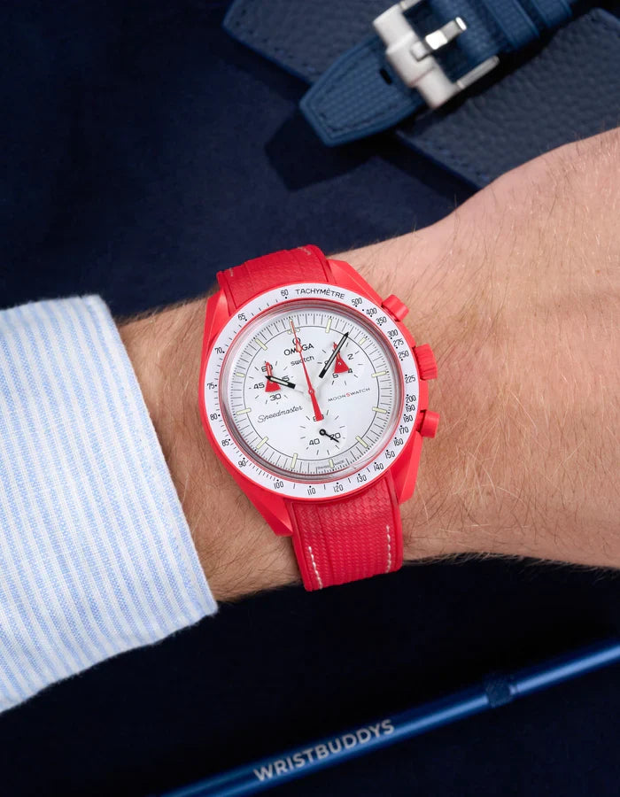 Pulseira de Borracha Curva Premium - Vermelha