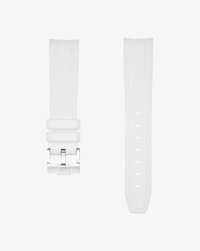 Pulseira de Borracha Curva Premium - Branca