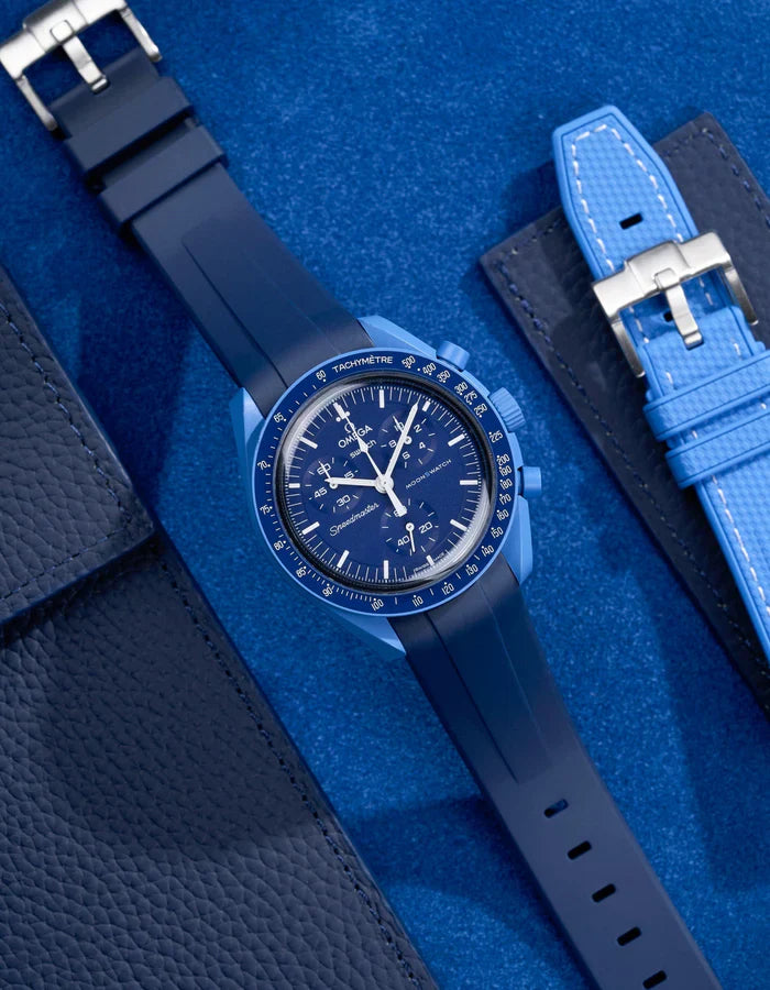 Pulseira de Borracha Curva - Azul