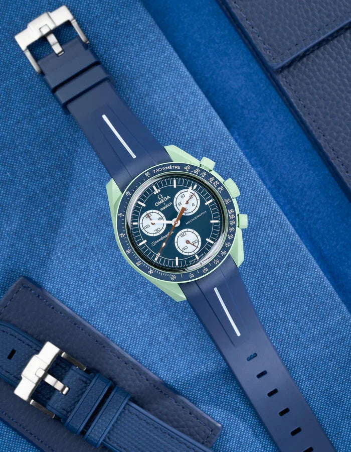 Pulseira de Borracha Curva - Azul