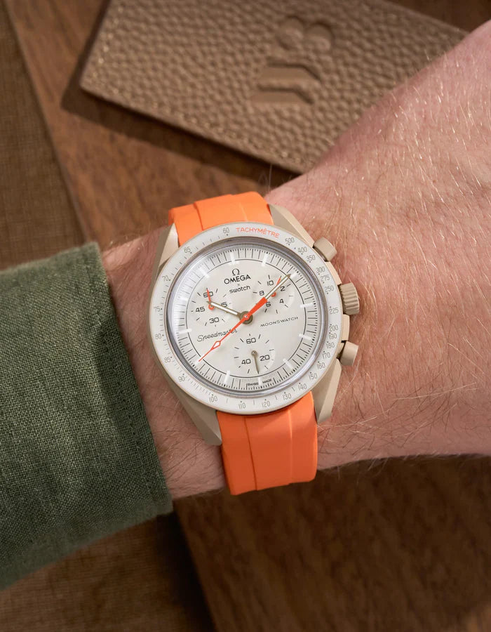 Pulseira de Borracha Curva - Laranja