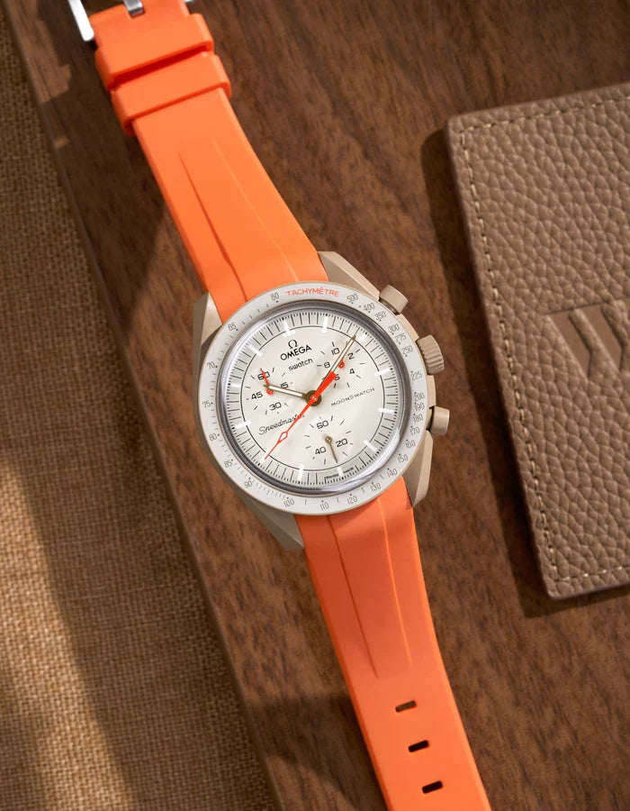 Pulseira de Borracha Curva - Laranja