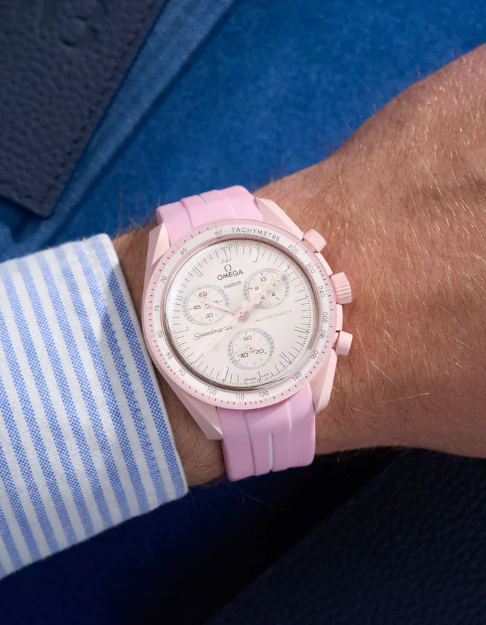 Pulseira de Borracha Curva - Rosa