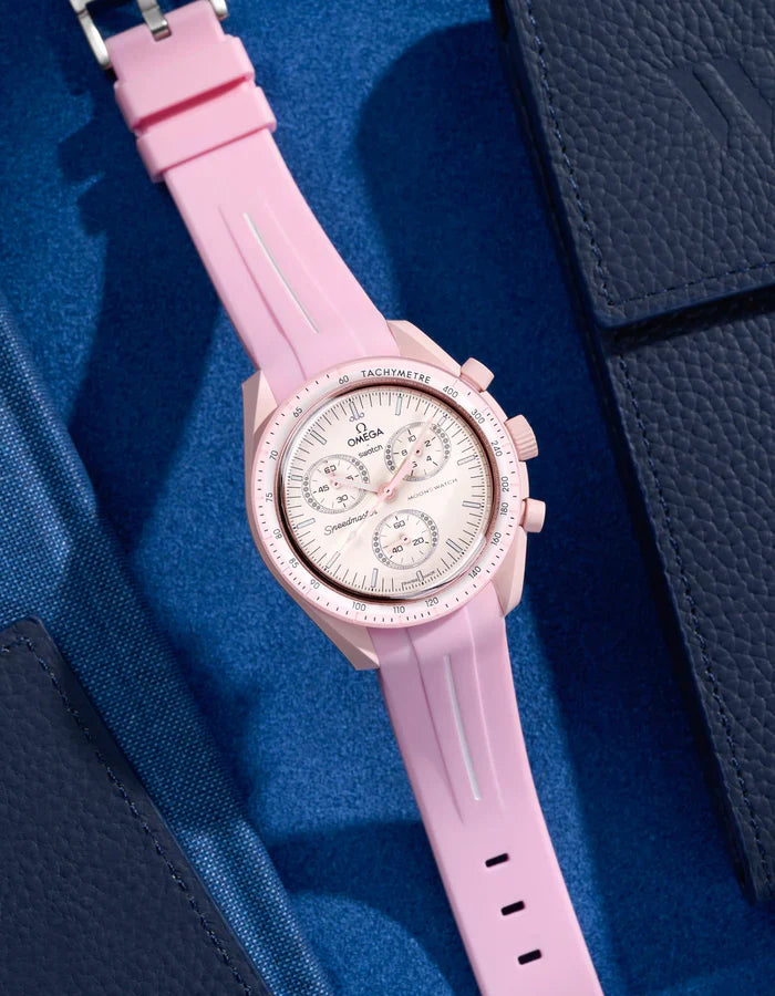 Pulseira de Borracha Curva - Rosa