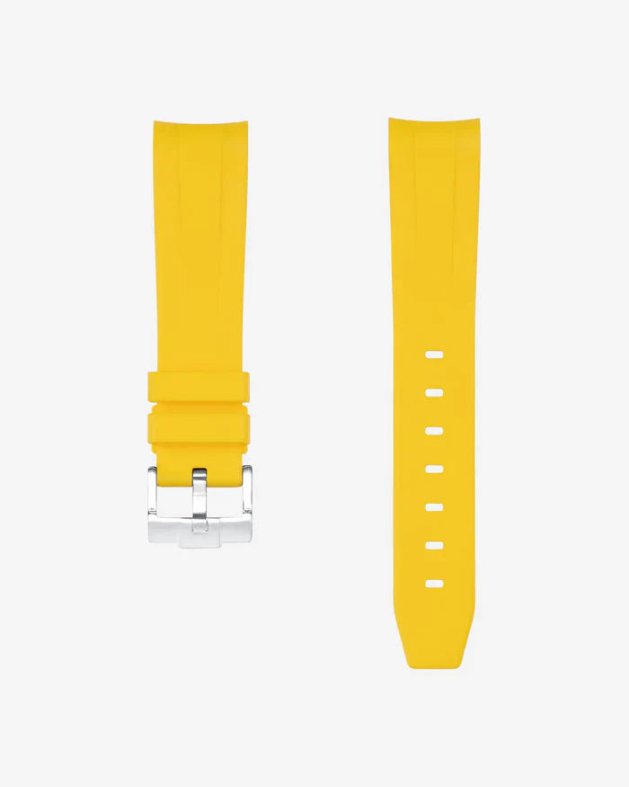Pulseira de Borracha Curva - Amarela
